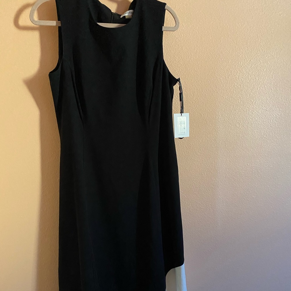 Calvin Klein Long Black and White Dress (NEW!)
